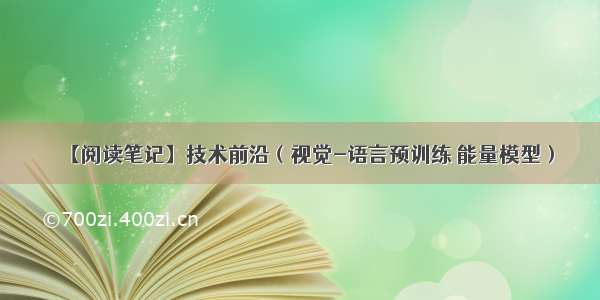 【阅读笔记】技术前沿（视觉-语言预训练 能量模型）