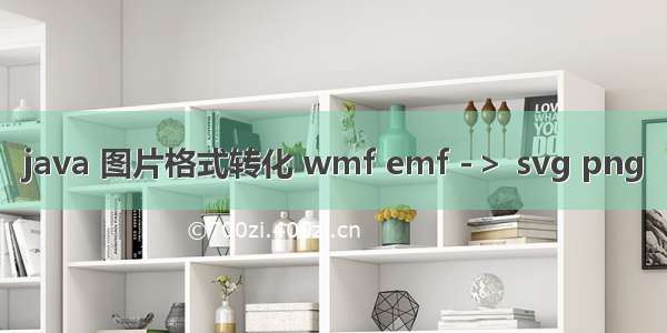 java 图片格式转化 wmf emf -＞ svg png