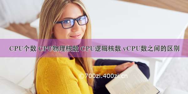 CPU个数 CPU物理核数 CPU逻辑核数 vCPU数之间的区别