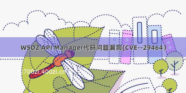 WSO2 API Manager代码问题漏洞(CVE--29464）