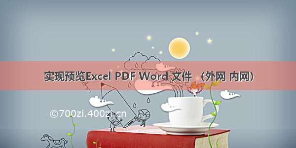 实现预览Excel PDF Word 文件 （外网 内网）