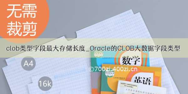 clob类型字段最大存储长度_Oracle的CLOB大数据字段类型