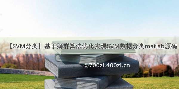 【SVM分类】基于狮群算法优化实现SVM数据分类matlab源码