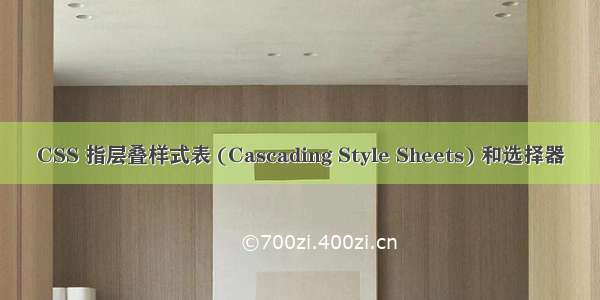 CSS 指层叠样式表 (Cascading Style Sheets) 和选择器