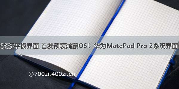 鸿蒙系统平板界面 首发预装鸿蒙OS！华为MatePad Pro 2系统界面曝光
