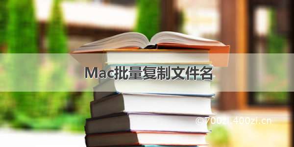 Mac批量复制文件名