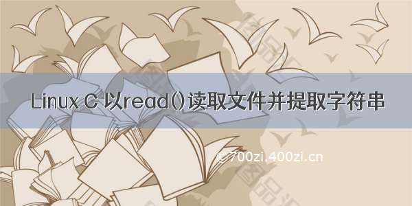 Linux C 以read()读取文件并提取字符串