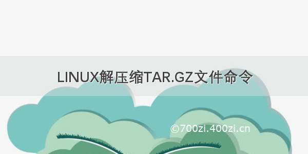 LINUX解压缩TAR.GZ文件命令