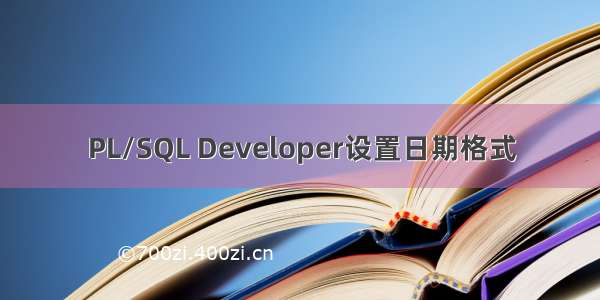 PL/SQL Developer设置日期格式