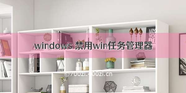 windows 禁用win任务管理器