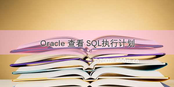 Oracle 查看 SQL执行计划