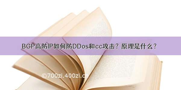 BGP高防IP如何防DDos和cc攻击？原理是什么？