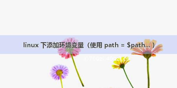 linux 下添加环境变量（使用 path = $path... ）