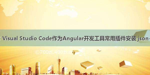 Angular14 Visual Studio Code作为Angular开发工具常用插件安装 json-server安装