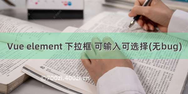 Vue element 下拉框 可输入可选择(无bug)