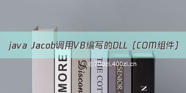 java Jacob调用VB编写的DLL（COM组件）