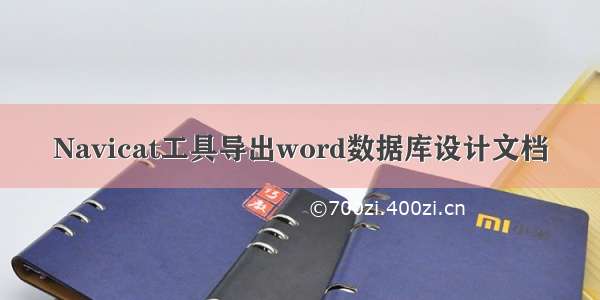 Navicat工具导出word数据库设计文档