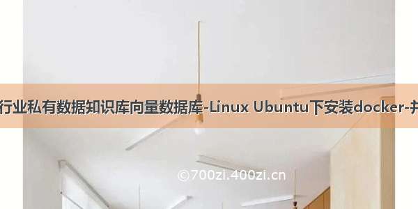 ChatGPT垂直行业私有数据知识库向量数据库-Linux Ubuntu下安装docker-并且安装运行qd