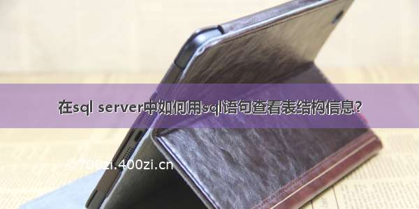 在sql server中如何用sql语句查看表结构信息？