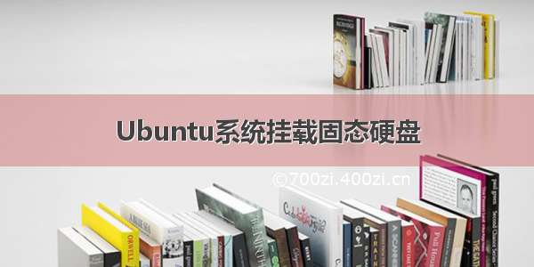 Ubuntu系统挂载固态硬盘