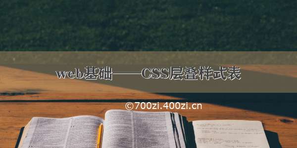 web基础——CSS层叠样式表