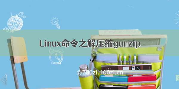 Linux命令之解压缩gunzip