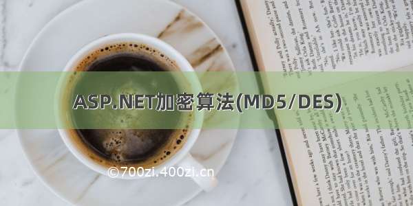 ASP.NET加密算法(MD5/DES)