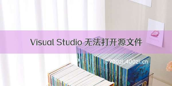 Visual Studio 无法打开源文件