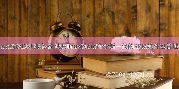 linux架设DNF服务器 使用linux的dnf命令新一代的RPM软件包管理器