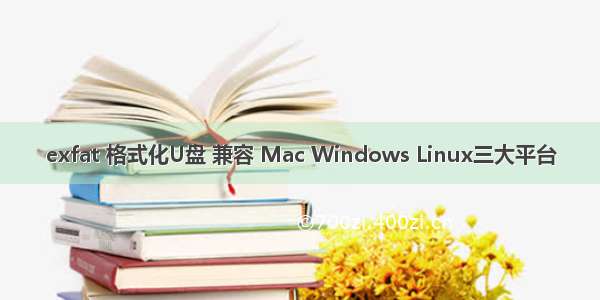 exfat 格式化U盘 兼容 Mac Windows Linux三大平台