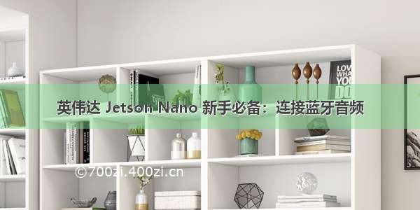 英伟达 Jetson Nano 新手必备：连接蓝牙音频