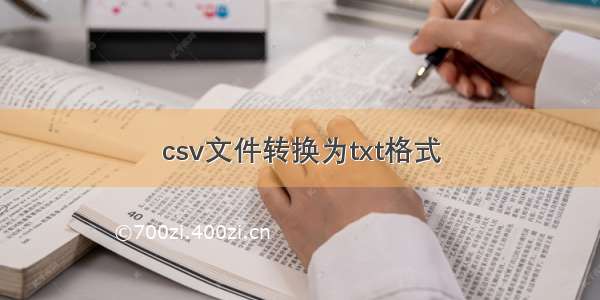 csv文件转换为txt格式
