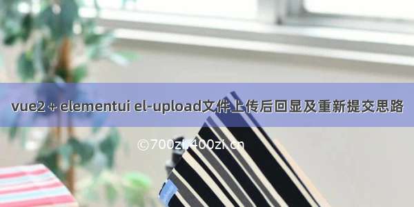 vue2 + elementui el-upload文件上传后回显及重新提交思路