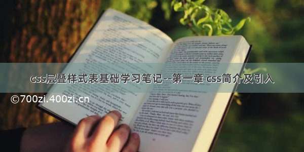 css层叠样式表基础学习笔记--第一章 css简介及引入