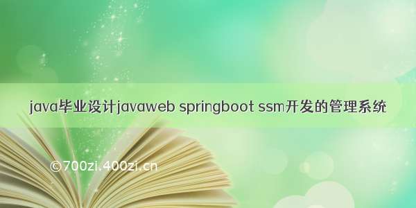 java毕业设计javaweb springboot ssm开发的管理系统