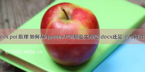 docx poi 原理 如何从Apache POI知道文件是.docx还是.doc格式