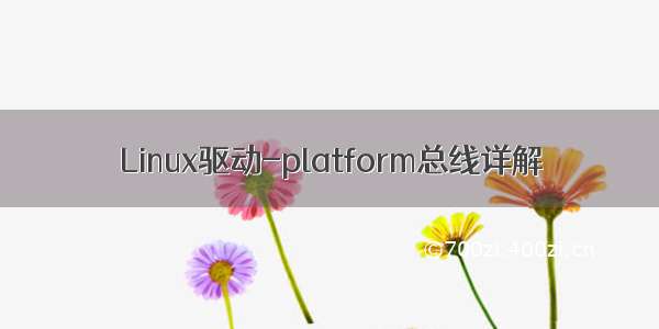 Linux驱动-platform总线详解