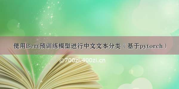 使用Bert预训练模型进行中文文本分类（基于pytorch）