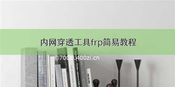 内网穿透工具frp简易教程