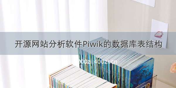 开源网站分析软件Piwik的数据库表结构