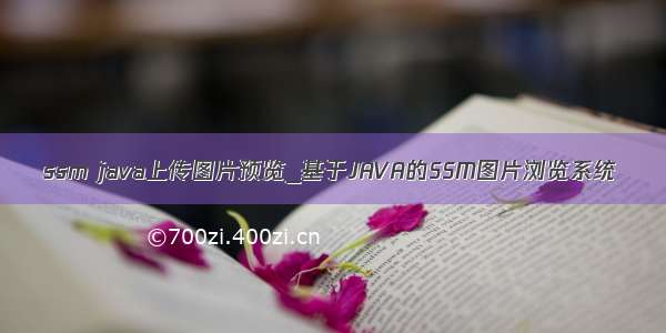 ssm java上传图片预览_基于JAVA的SSM图片浏览系统