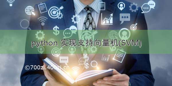 python 实现支持向量机(SVM)