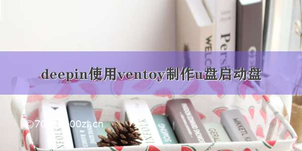 deepin使用ventoy制作u盘启动盘