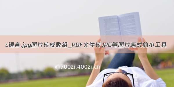 c语言.jpg图片转成数组_PDF文件转JPG等图片格式的小工具