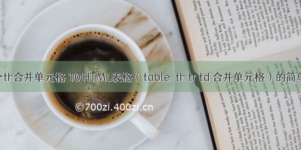 html两个th合并单元格 10 HTML表格（table  th tr td 合并单元格）的简单认识...