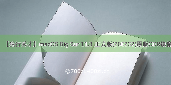 【独行秀才】macOS Big Sur 11.3 正式版(20E232)原版CDR镜像