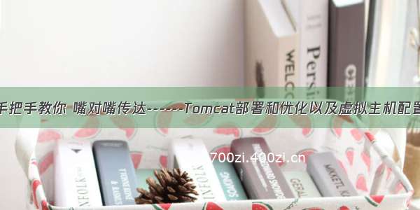 手把手教你 嘴对嘴传达------Tomcat部署和优化以及虚拟主机配置