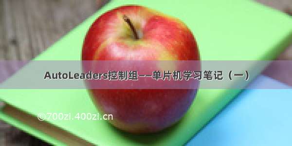 AutoLeaders控制组——单片机学习笔记（一）