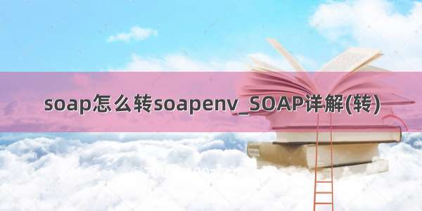 soap怎么转soapenv_SOAP详解(转)