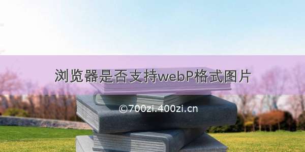 浏览器是否支持webP格式图片